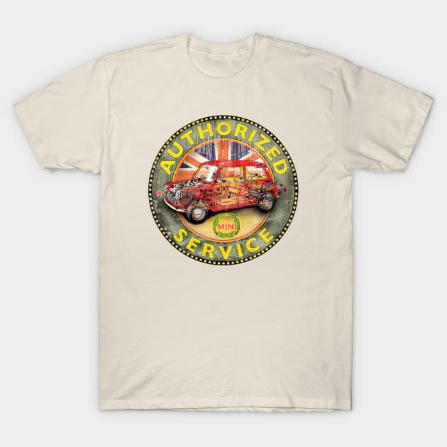 Authorized Service - Mini Cooper T-Shirt by Midcenturydave